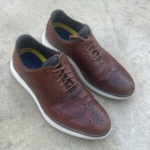 Cole Haan Original Grand Ultra Wingtip Oxford Tan Leather Men's Shoe Size 11.5